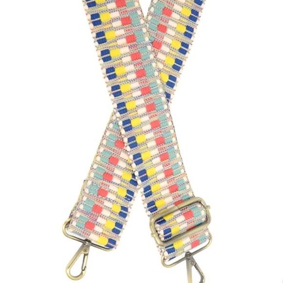 Joy Susan NEW with Tags Turquoise Multicolor Adjustable Guitar, Purse Strap - Picture 3 of 10